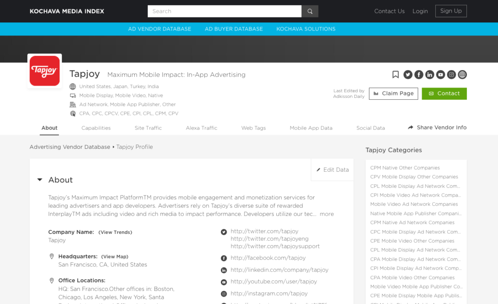 The World’s Largest Advertising Database - Kochava Media Index