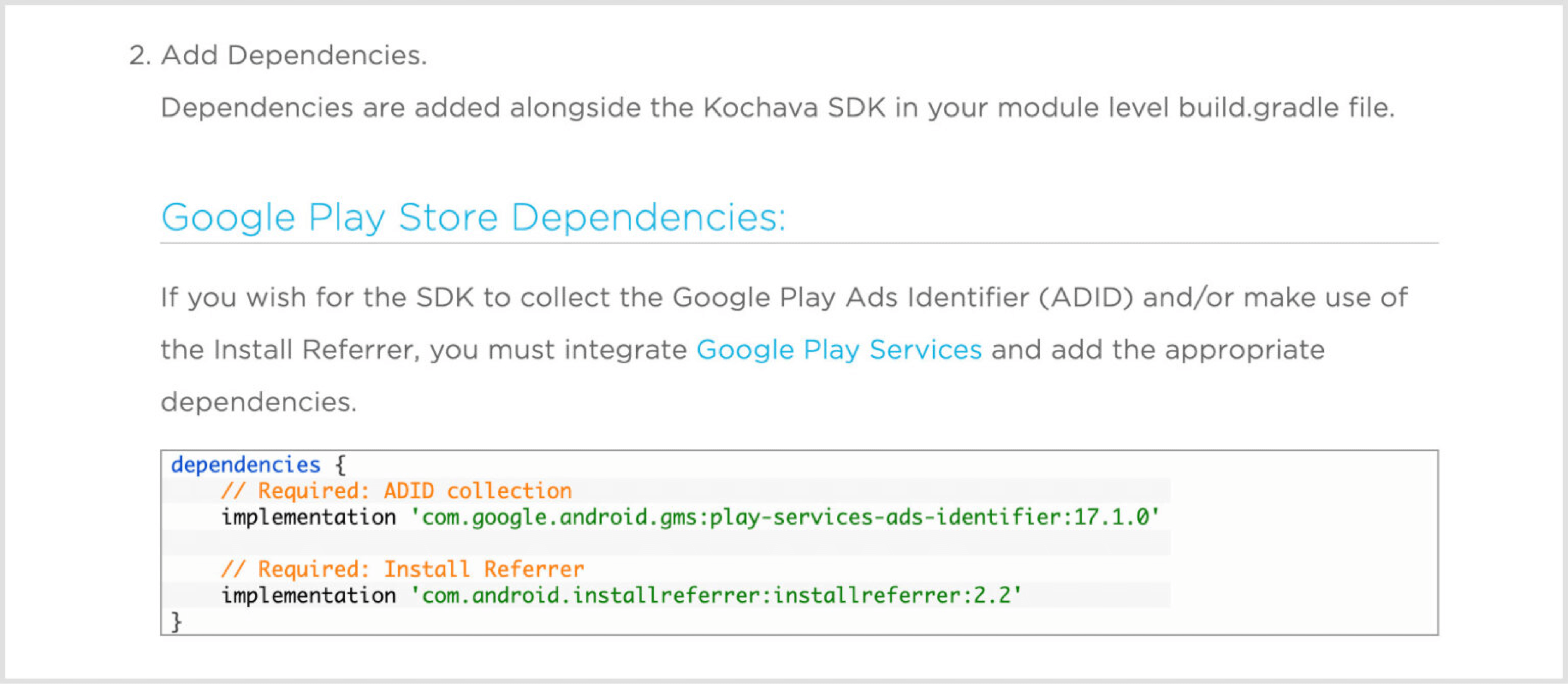 Google Play Store Dependencies
