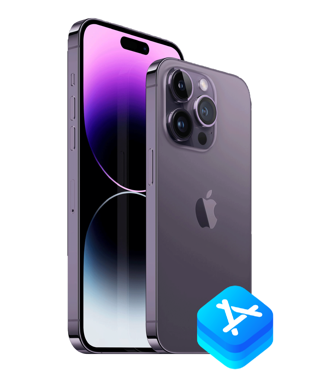 purple iPhone with Apple StoreKit logo