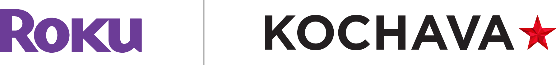 Roku and Kochava logos