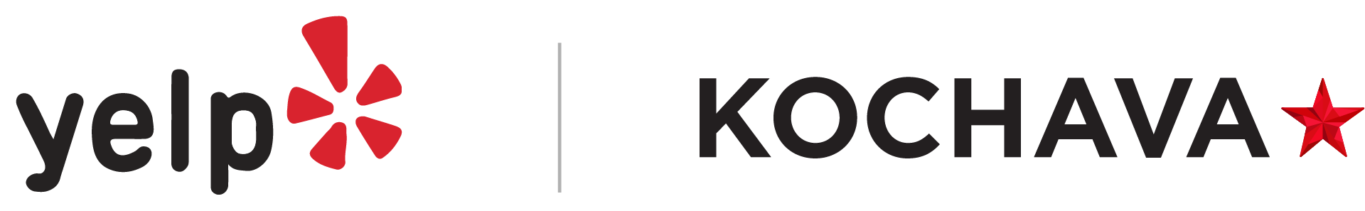 Yelp and Kochava logos