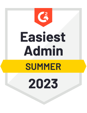 G2 Easiest Admin - Summer 2023 Badge