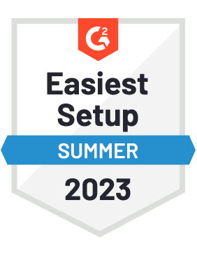 G2 Easiest Setup - Summer 2023 Badge