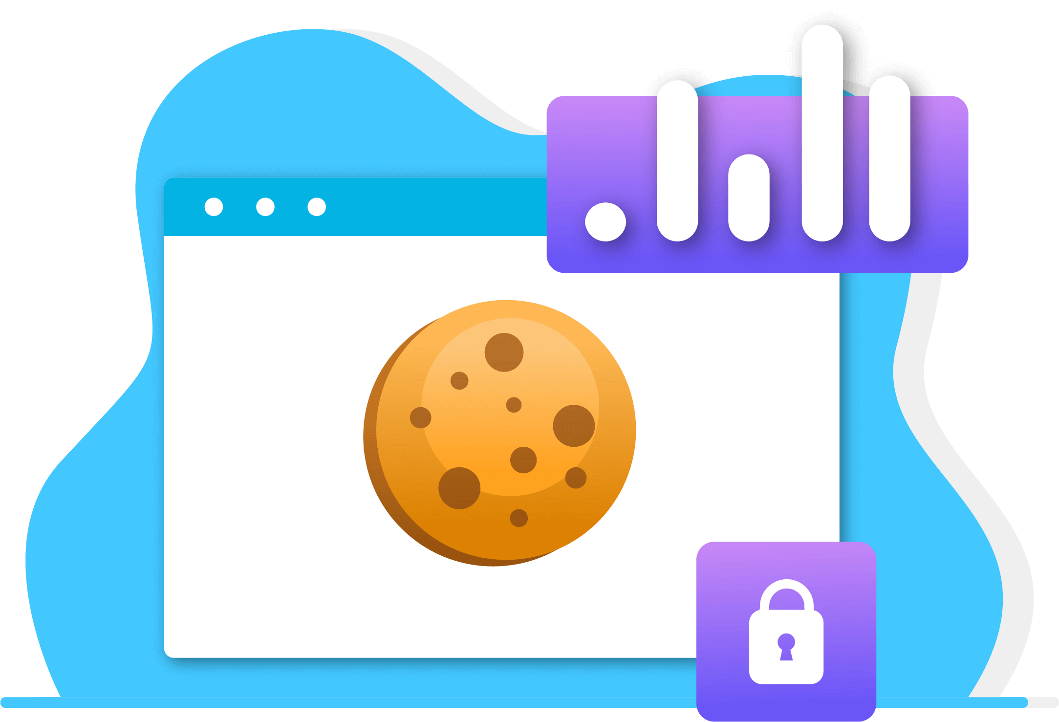 A cookie in a browser window