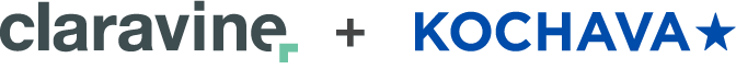 Claravine + Kochava logos