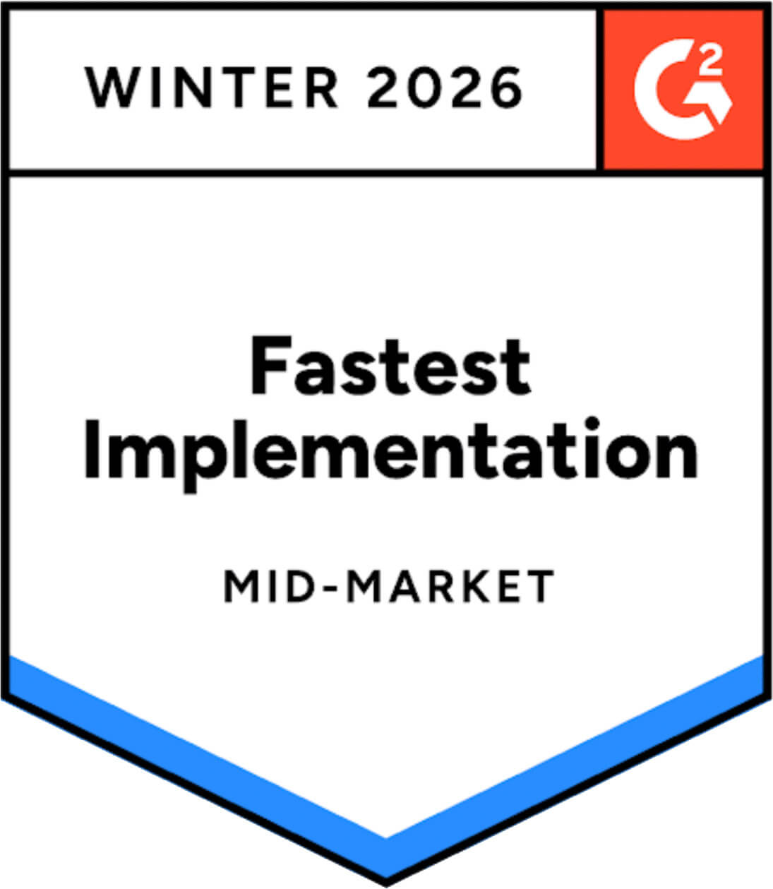 G2 Winter 2026 Fastest Implementation badge